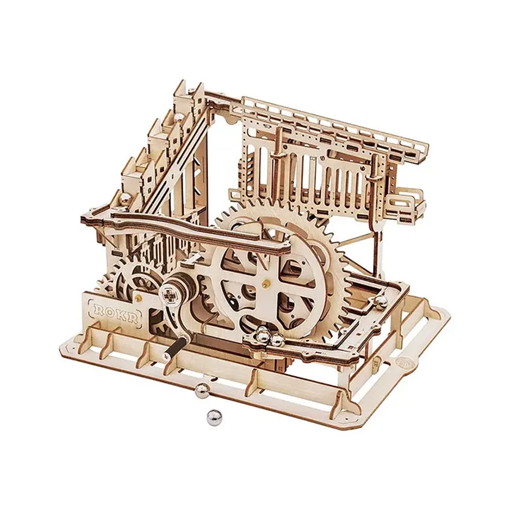 3D Wooden Puzzle Mechanical Marble Squad with Display Case