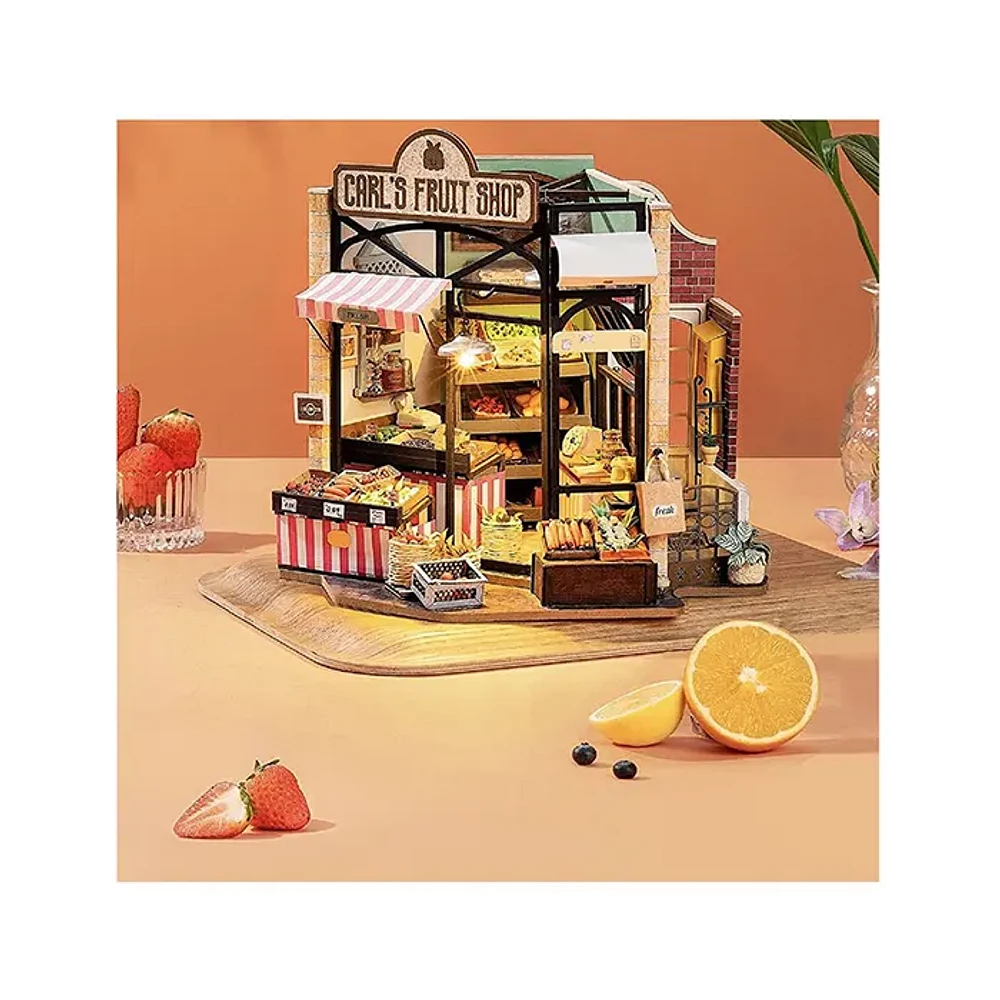 3D Wooden Puzzle Carl’s Fruit Shop with Display Case