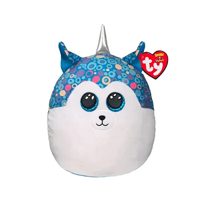 TY Squish A Boos Plush Helena The UniHusky Dog (14 inch)