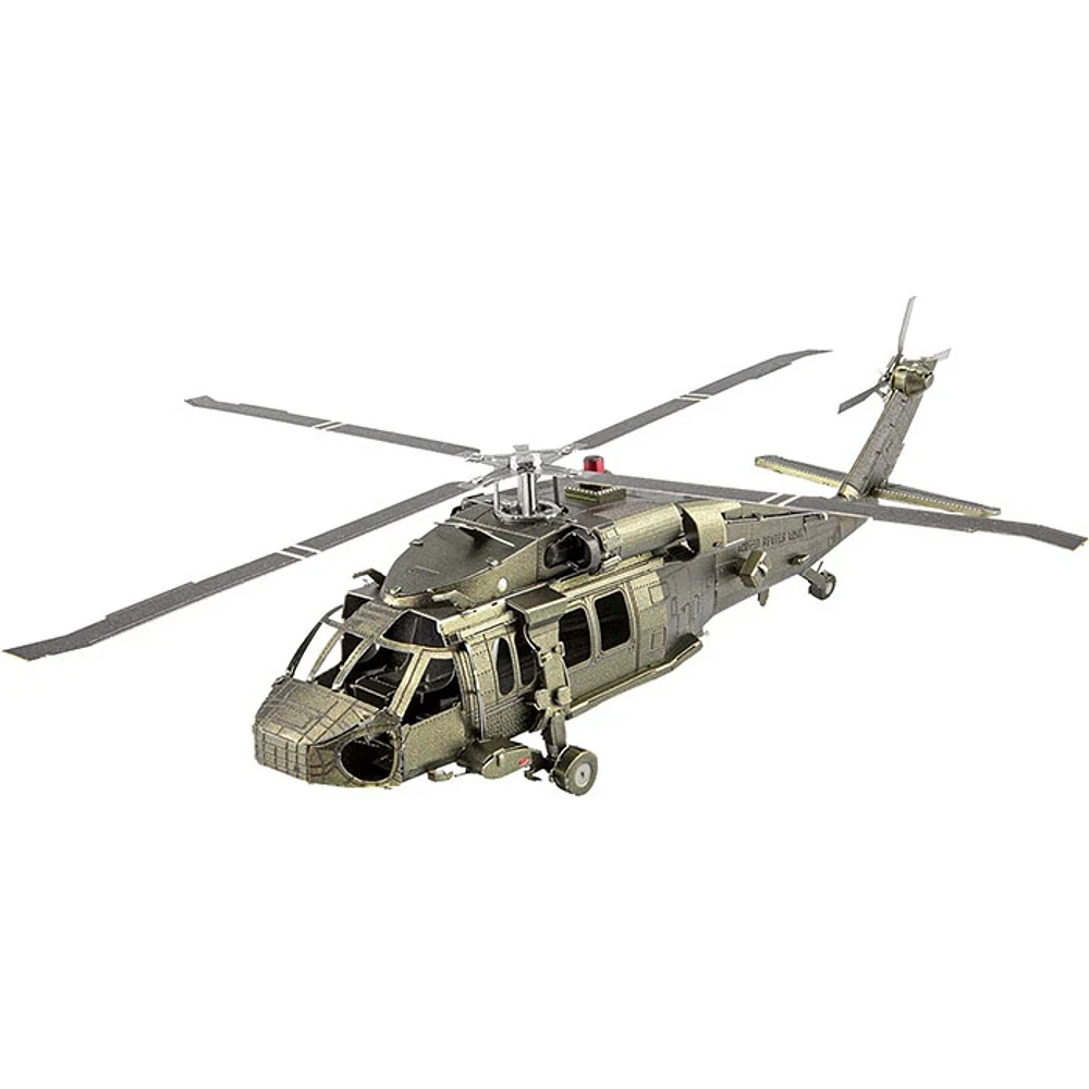 Fascination Metal Earth UH 60 Black Hawk Helicopter 3D Model Kit