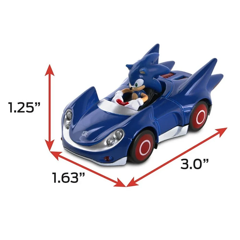 Sega Sonic The Hedgehog All Star Racing Pull Back Blue Car