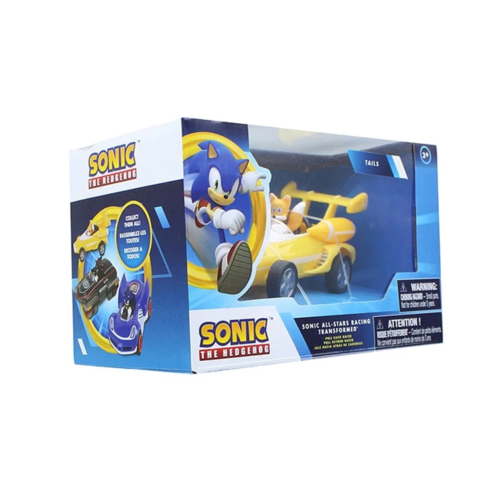 Sega Sonic The Hedgehog All Stars Racing Pull Back Tail Car 3.5 Inch