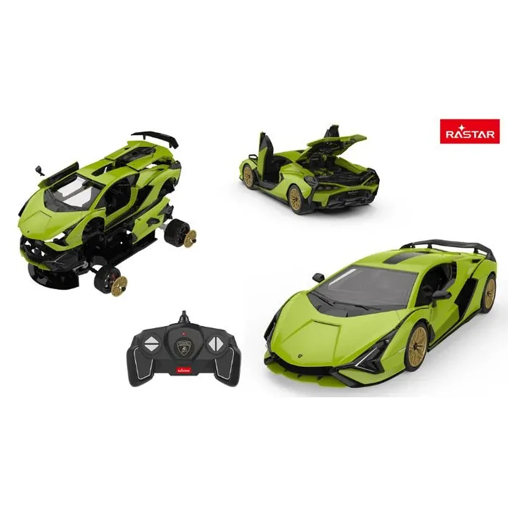 Remote Controlled Lamborghini 1:18 Scale Model Kit with 64 Pieces