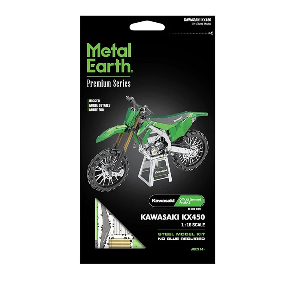 Metal Earth Kawasaki KX450 Premium series 3D Model Kit