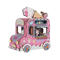 3D Modern Wooden Puzzle Music Box Hello Kitty Ice Cream Truck