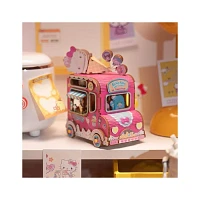 3D Modern Wooden Puzzle Music Box Hello Kitty Ice Cream Truck