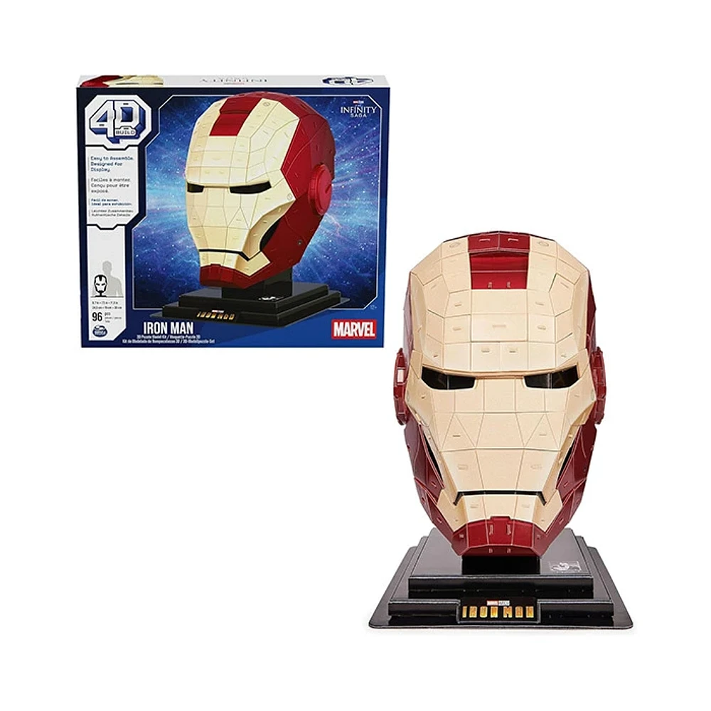 Spin Master Marvel Iron Man Helmet Model Kit 3D Puzzle 96 Pieces