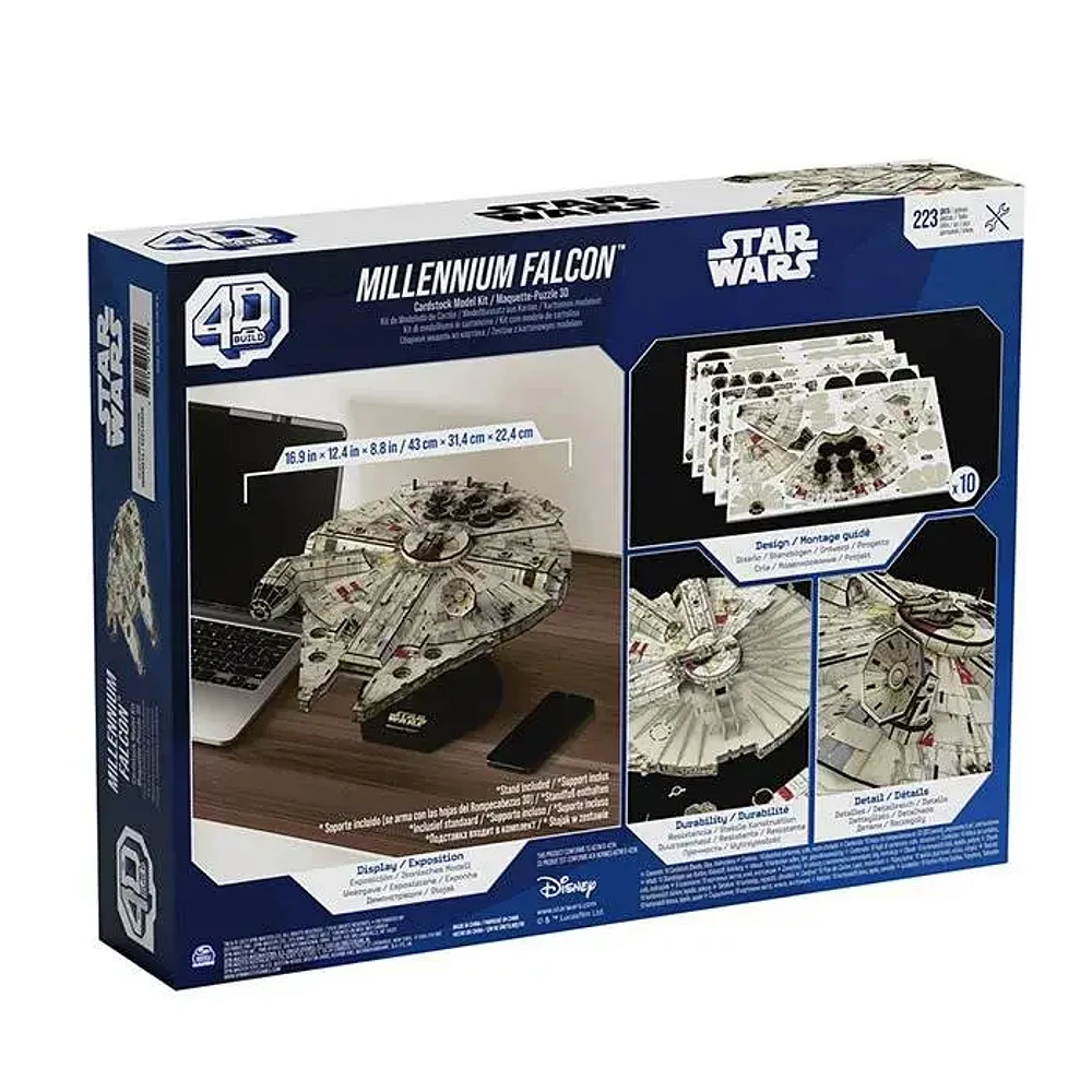 Spin Master Star wars Millennium Falcon Model Kit 3D Puzzle 223 Pieces