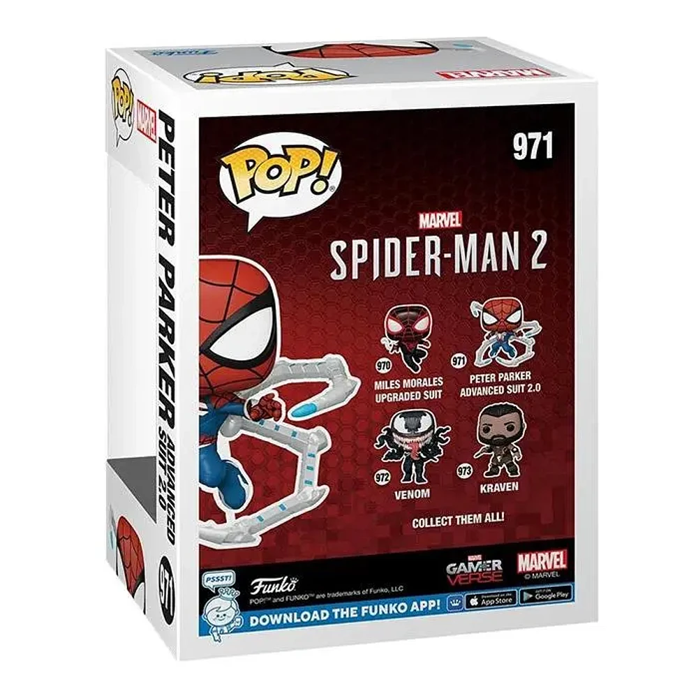 Funko Pop! Marvel Games Spiderman 2 Peter Parker Advance Suit Season 1