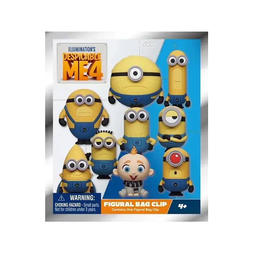 Mystery Pack 3D Figural Bag Clip Despicable Me 4 Series 1 Minions