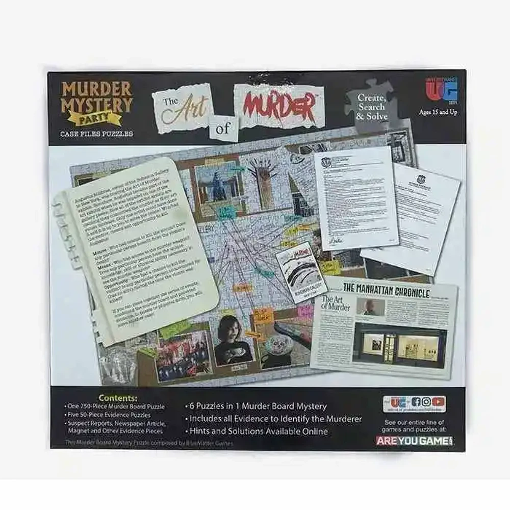 University Games Murder Mystery Party Case File The Art Of Murder Jigsaw Puzzle