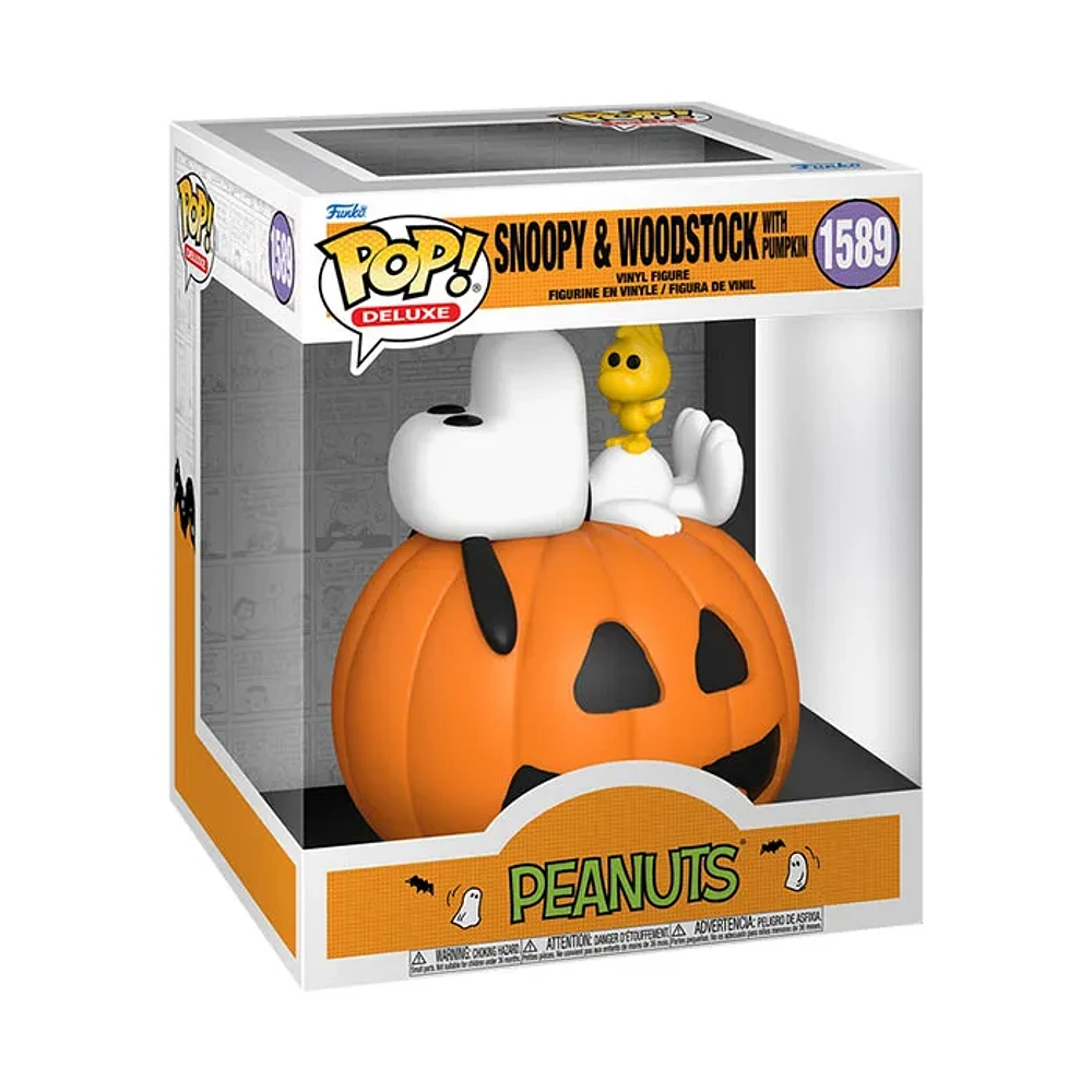 Funko Pop! Deluxe Peanuts Snoopy And WoodStock With Pumpkin