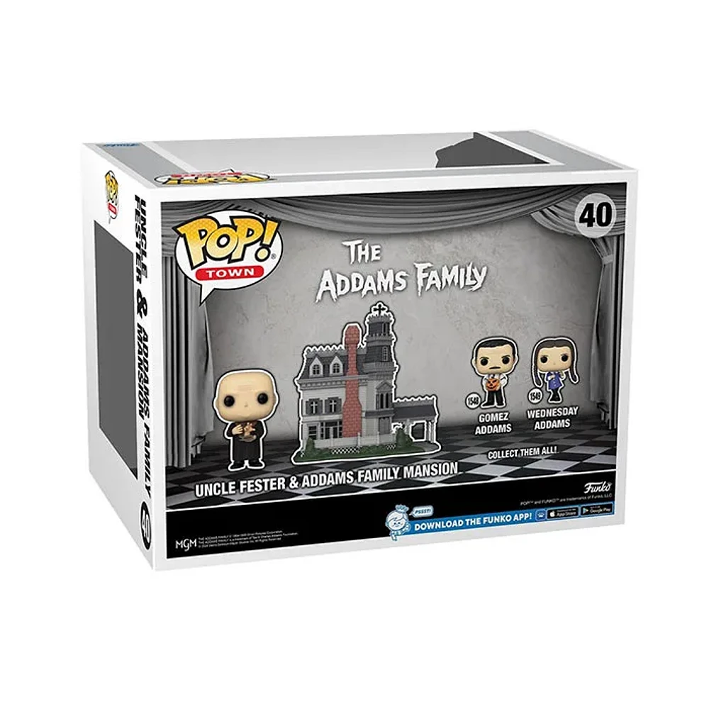 Funko Pop! Town Uncle Fester And Addams Family Mansion