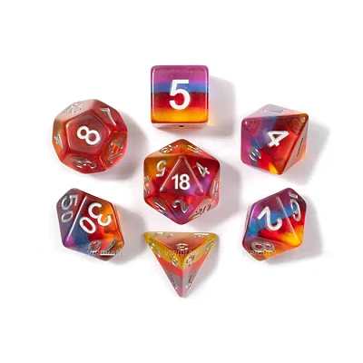 Tradeopia D&D Mini Dice 7 Piece Sets Assorted Colors