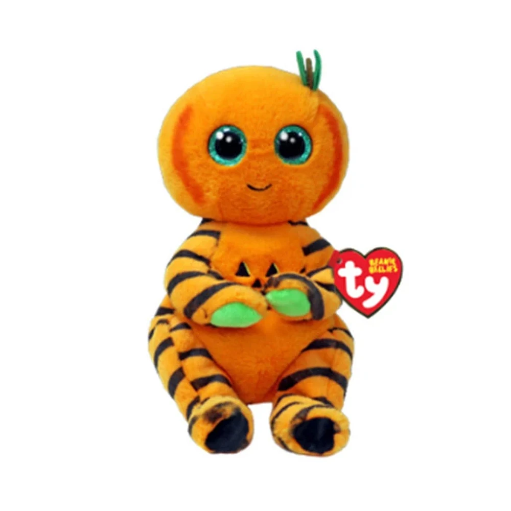 Ty Beanie Bellies Trickster Pumpkin Belly Orange 8 Inch