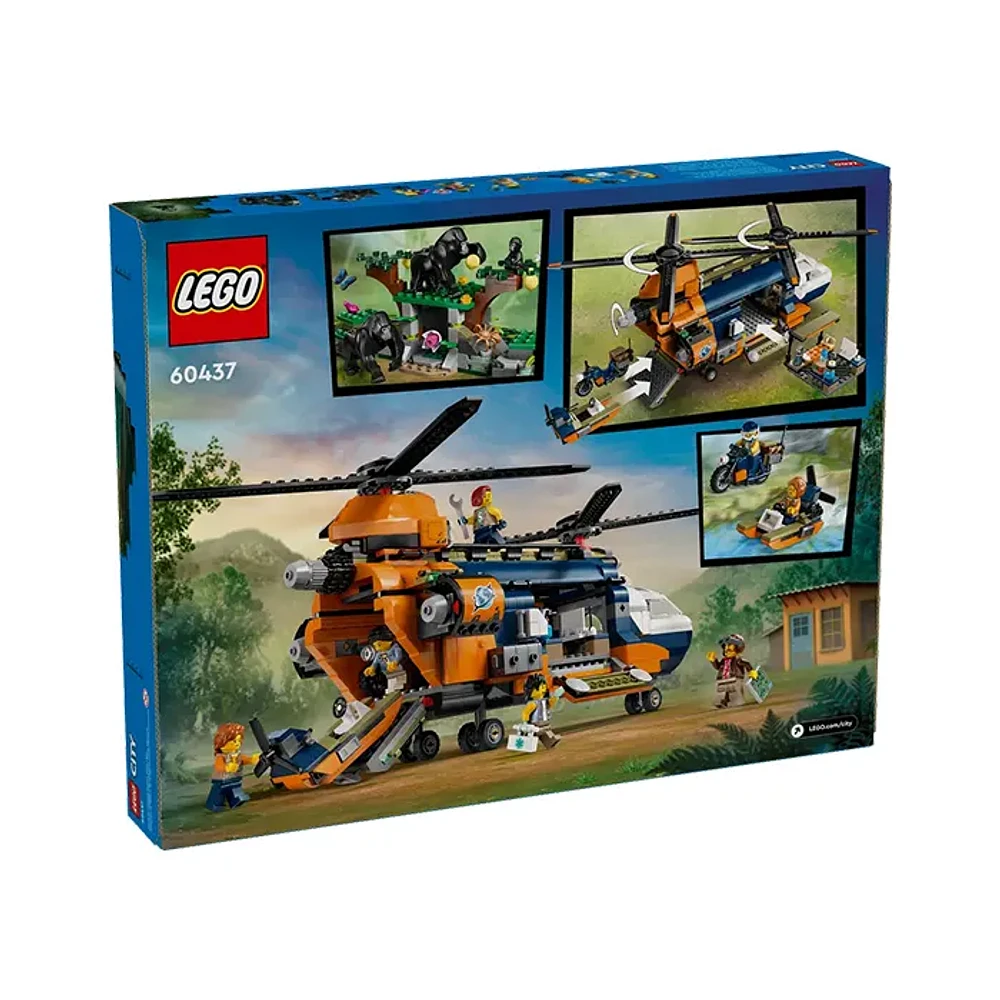 LEGO City Jungle Explorer Helicopter at Base Camp – 881 Pieces