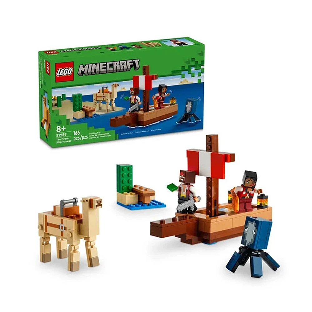 LEGO MineCraft The Pirate Ship Voyage Toy Boat 166 Pieces