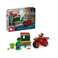 LEGO Marvel Iron Man with Bike and The Hulk – 68 Pieces