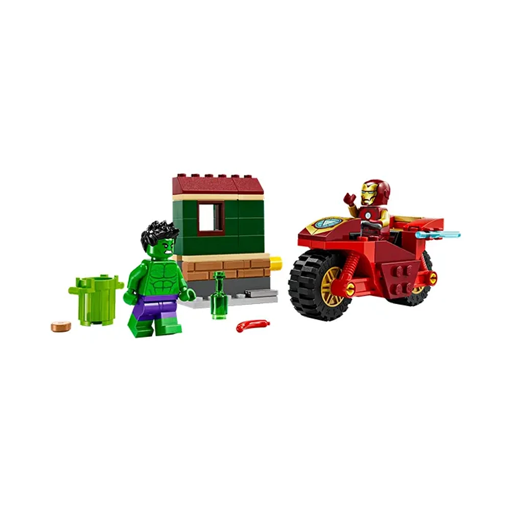 LEGO Marvel Iron Man with Bike and The Hulk – 68 Pieces