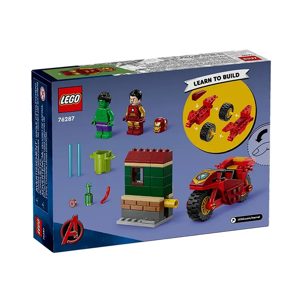 LEGO Marvel Iron Man with Bike and The Hulk – 68 Pieces