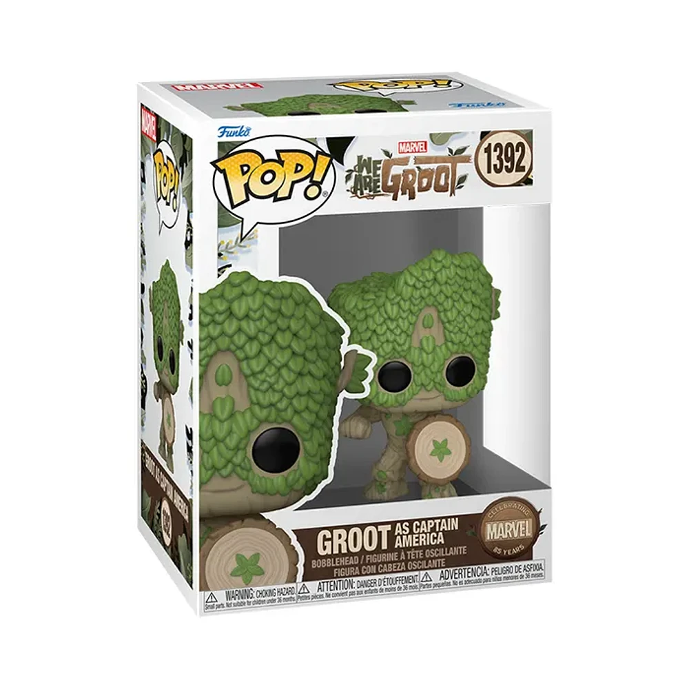 Funko Pop! Movies Marvel We Are Groot: Groot as Captain America