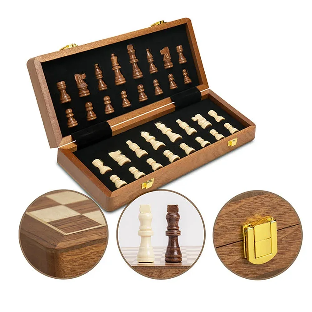 Tradeopia Wooden Classics Chess Folding 12 Inch