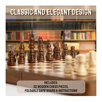 Tradeopia Wooden Classics Chess Folding 12 Inch