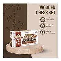 Tradeopia Wooden Classics Chess Folding 12 Inch