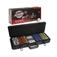 Tradeopia 500 Pieces Casino Poker Set With Black Case