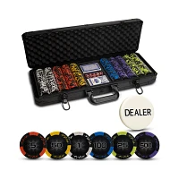 Tradeopia 500 Pieces Casino Poker Set With Black Case