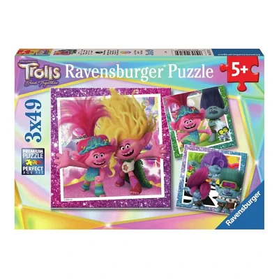 Trolls Band Together Can’t Stop the Pop 3X49 Pieces Jigsaw Puzzle