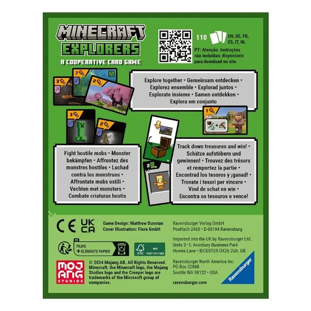 Ravensburger Minecraft Explorers Cooperative Card Game