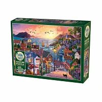 Cobble Hill Coastal Town At Sunset Puzzle 1000 Pieces