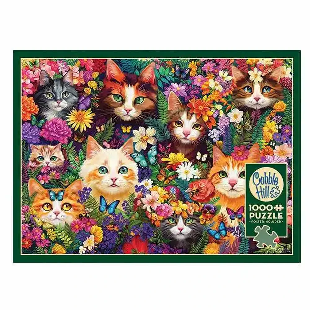 Cobble Hill Blooming Whiskers Puzzle 1000 Pieces