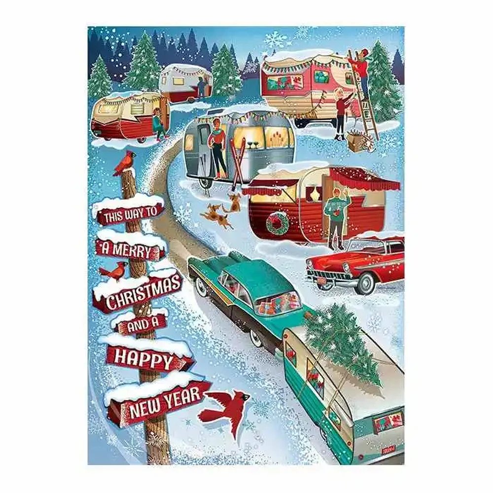 Cobble Hill Christmas Campers Puzzle 1000 Pieces