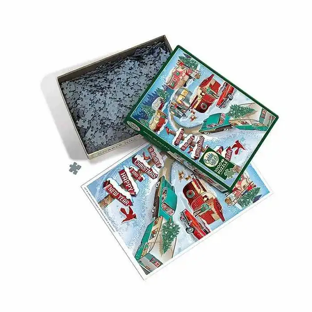 Cobble Hill Christmas Campers Puzzle 1000 Pieces