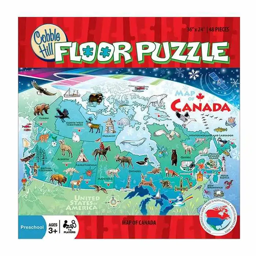 Cobble Hill Map Of Canada Puzzle 48 Pieces