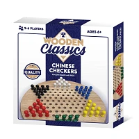 Tradeopia Wooden Classics Chinese Checkers With Board And Pegs