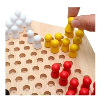 Tradeopia Wooden Classics Chinese Checkers With Board And Pegs