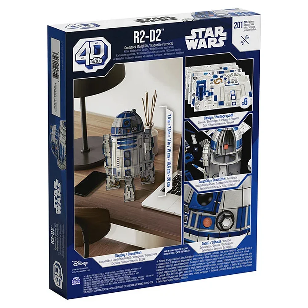 Spin Master 4D Build Star Wars R2D2 3D Puzzle 201 Pieces