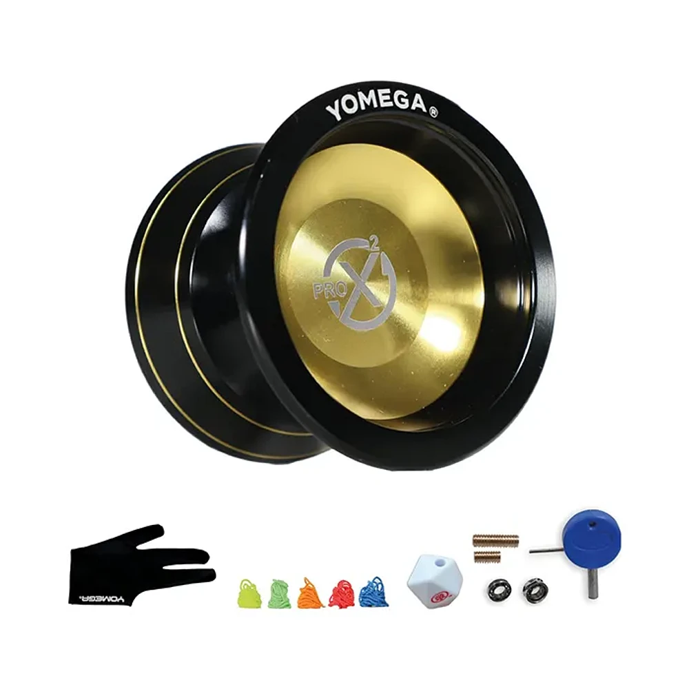 Yomega Pro x2 Pro Level Aluminum Yoyo Black and Gold