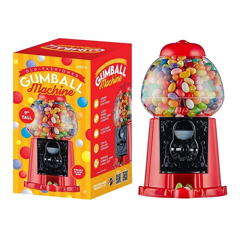 Tradeopia Old Fashioned Gumball Machine Plastic Body 9 Inch