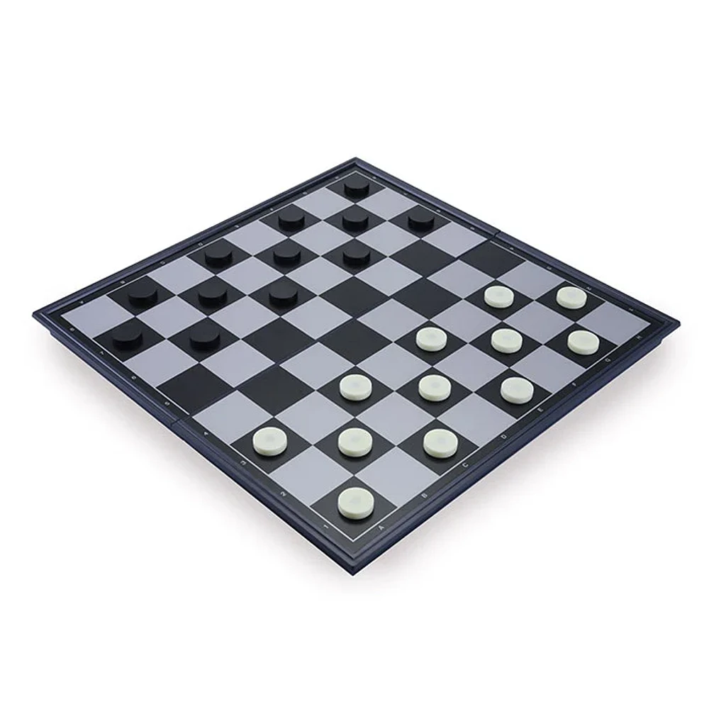 Tradeopia 3 In 1 Magnetic Chess Set Folding 12.5 Inch