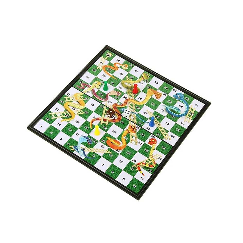 Tradeopia Magnetic Snake And Ladders Board Game Folding 10 Inch