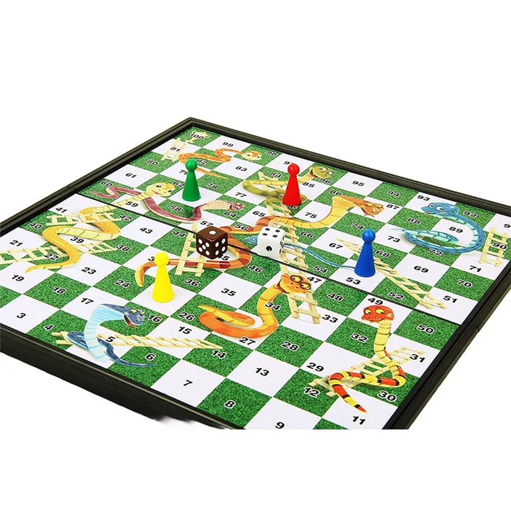 Tradeopia Magnetic Snake And Ladders Board Game Folding 10 Inch