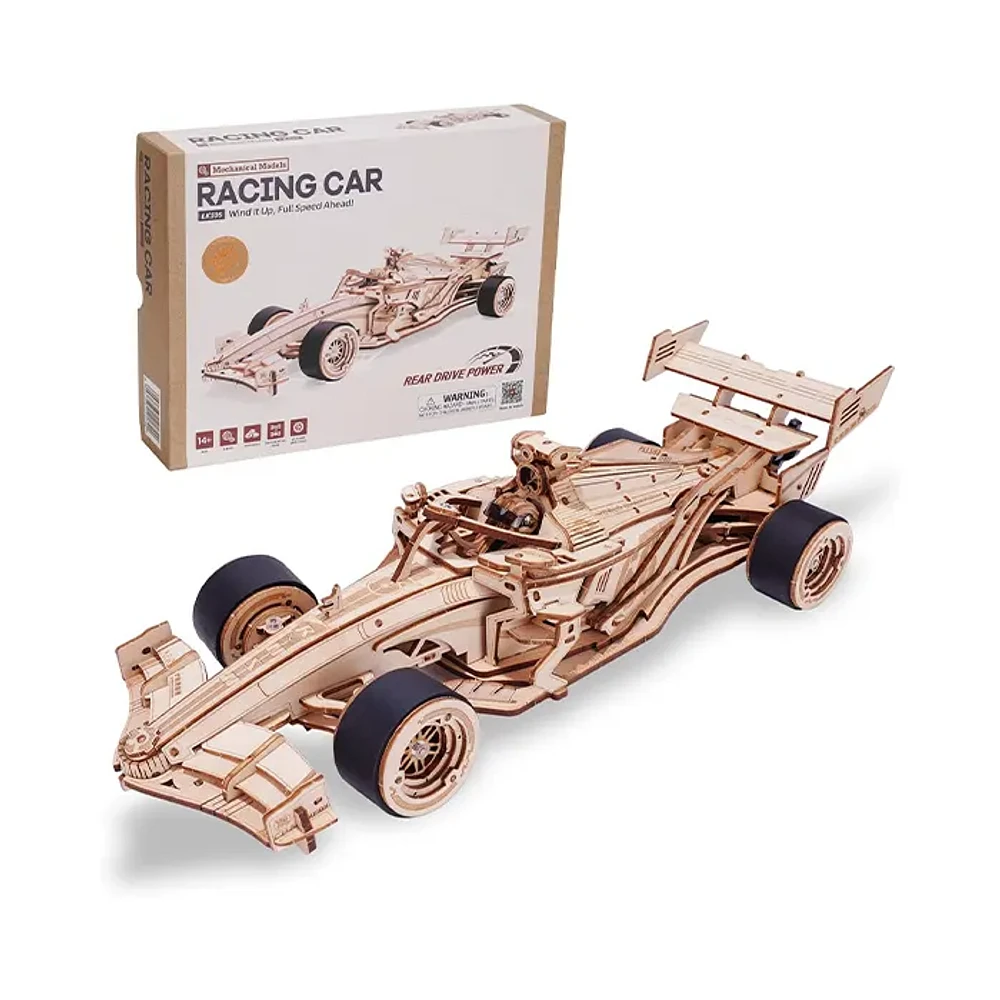 Robotime 3D Wooden Puzzle DIY Racing Car Mechanical Model Kit