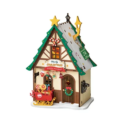 Robotime 3D Wooden Puzzle DIY Twinkling Christmas House