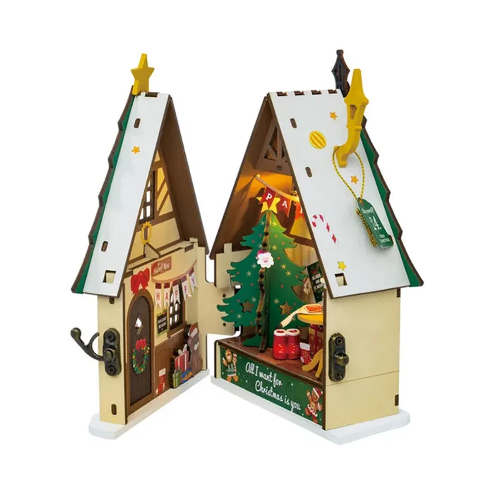 Robotime 3D Wooden Puzzle DIY Twinkling Christmas House