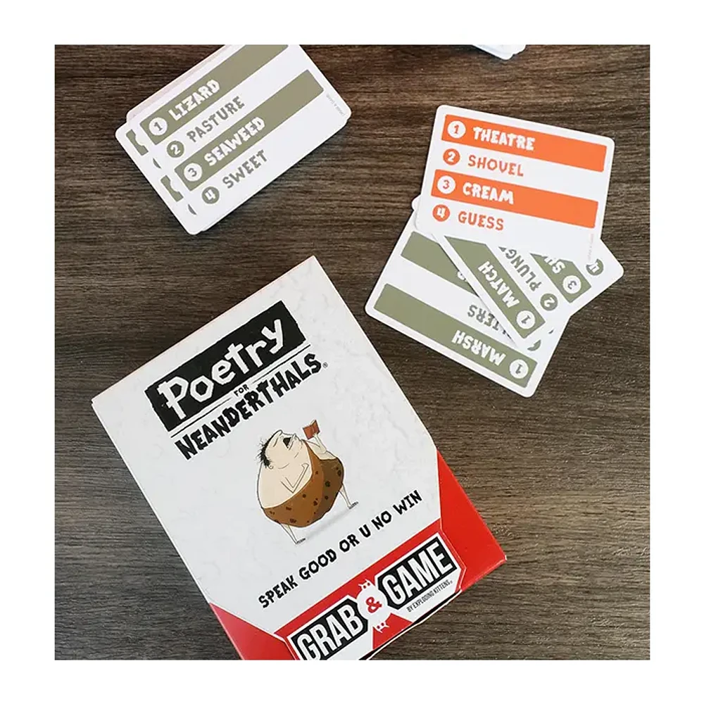 Exploding Kittens Poetry For Neanderthals Grab And Game