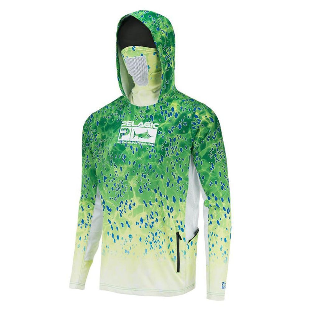 Pelagic "Exo-Tech" Hooded Fishing Shirt | Green Dorado